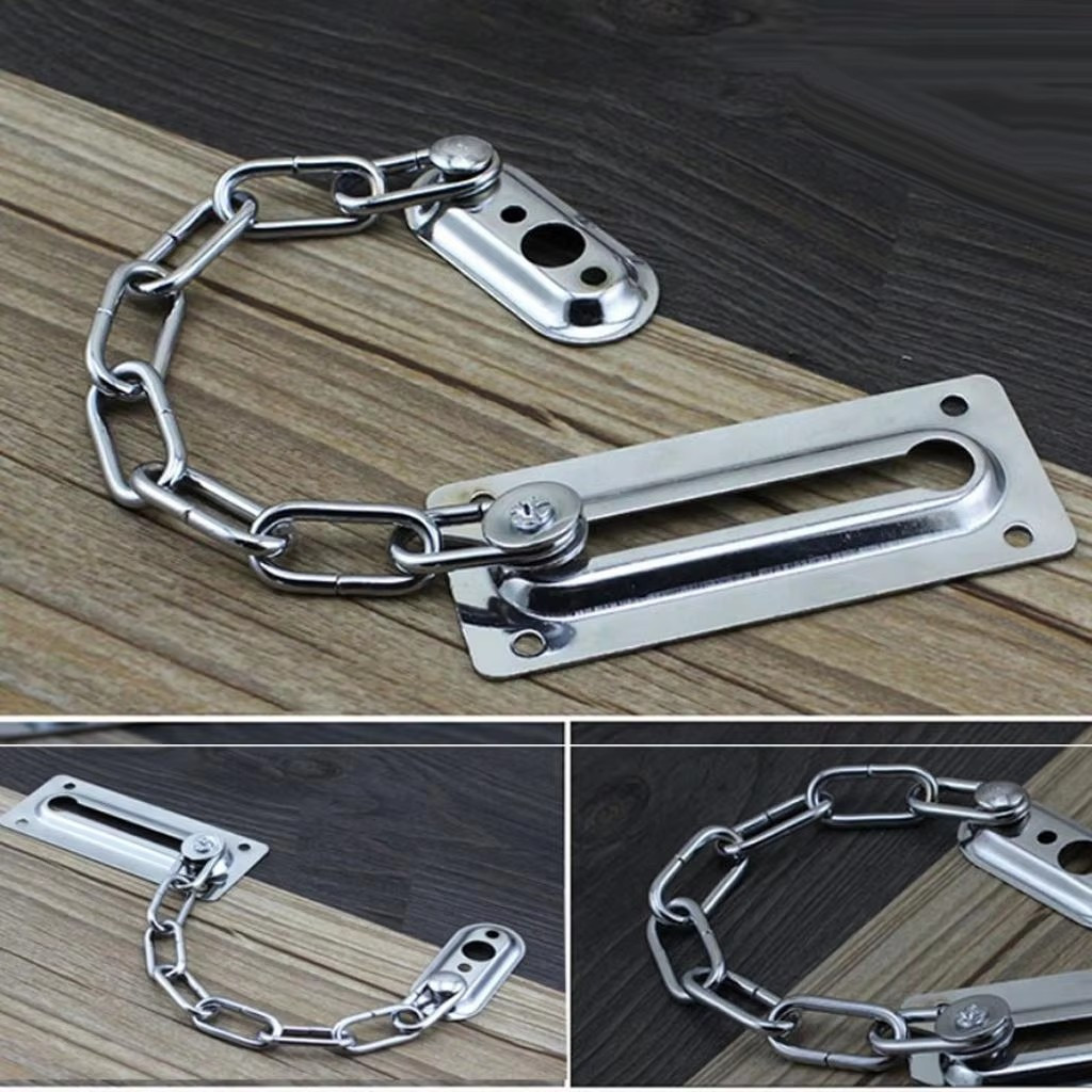 3pcs Stainless Steel Door Chain Lock Guard