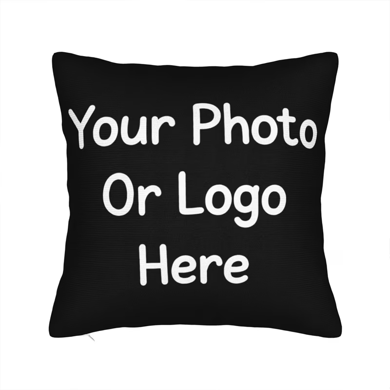 TEMU 1pc Personalized Photo Cushion Cover With Zipper Closure - Custom Photo Suitable For Sofa Bed Chair, Your Own Picture, Machine Washable