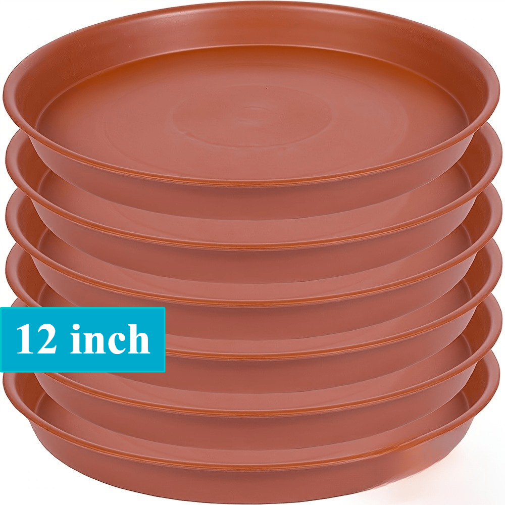 30.48cm Plant Saucer, Heavy Duty Plastic Plant Saucer 30.48cm Round, Plant Tray For Pots, Flower Saucers For Indoors, Bird Bath Bowls, Trays For Planter 15.24cm/20.32cm/25.4cm//30.48cm (terracotta)