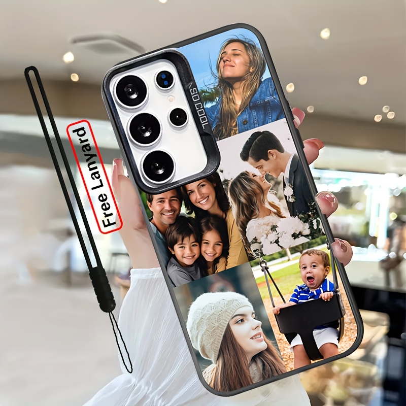 TEMU Phone Case: Diy Personalized Custom Case With Black Lanyard - Compatible For Galaxy S26, S25, S24, S23, S22 Ultra, Plus, Fe, A06, A07, A05, A14,