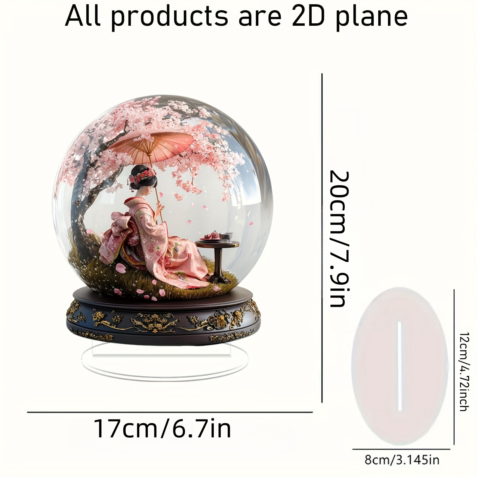 

Japanese Geisha Snow Scene Acrylic 2d Desk Decoration - Home Decor, Window Display, And Party Decor | Ideal Gift For Valentine's Day, 's Day, And Carnival