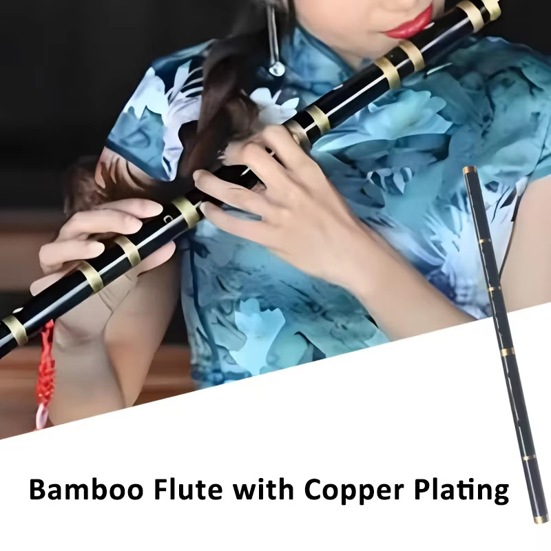 TEMU 1 Flauta de bambú de 6 agujeros, tono , sonido folclórico, duradera, , a , instrumento musical de flauta de bambú para principiantes