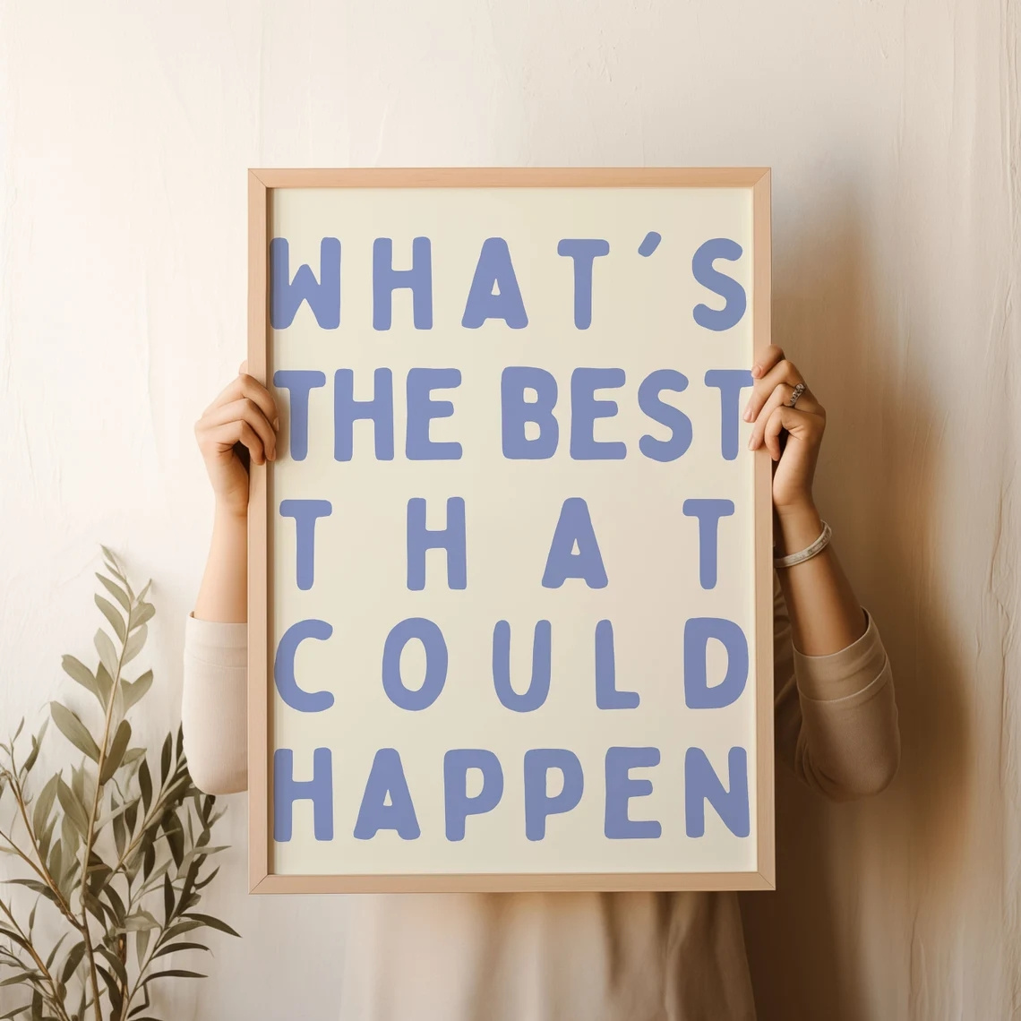 TEMU Affiche 1 pièce avec "Quelle est la meilleure qui puisse " - , Art mural moderne minimaliste, Impression sur toile cadre pour salon, chambre, et