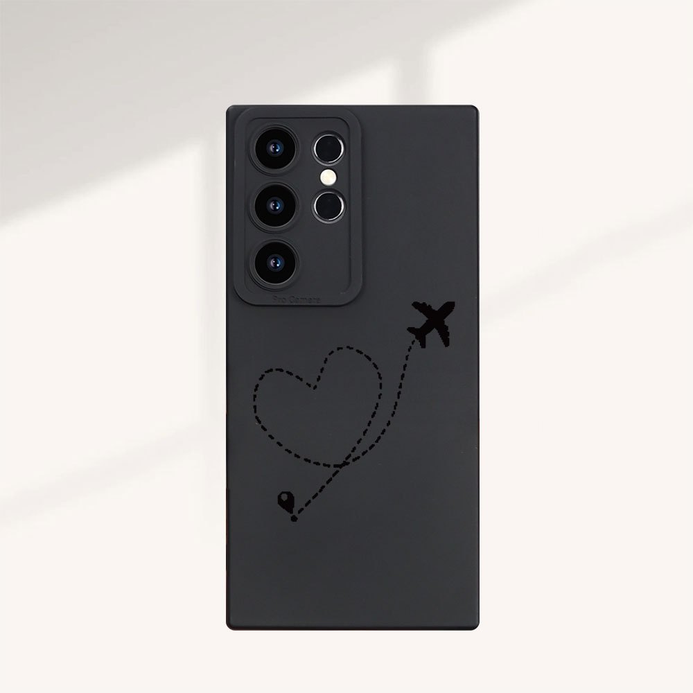 Image of Phone Case: Airplane Route Pattern Phone Case Suitable For A15 A16 A25, A35 A36 A55 A56 S22/s23/s24/s25/626/ultra/tpu/plus, With All Protection, Case For Men And Women