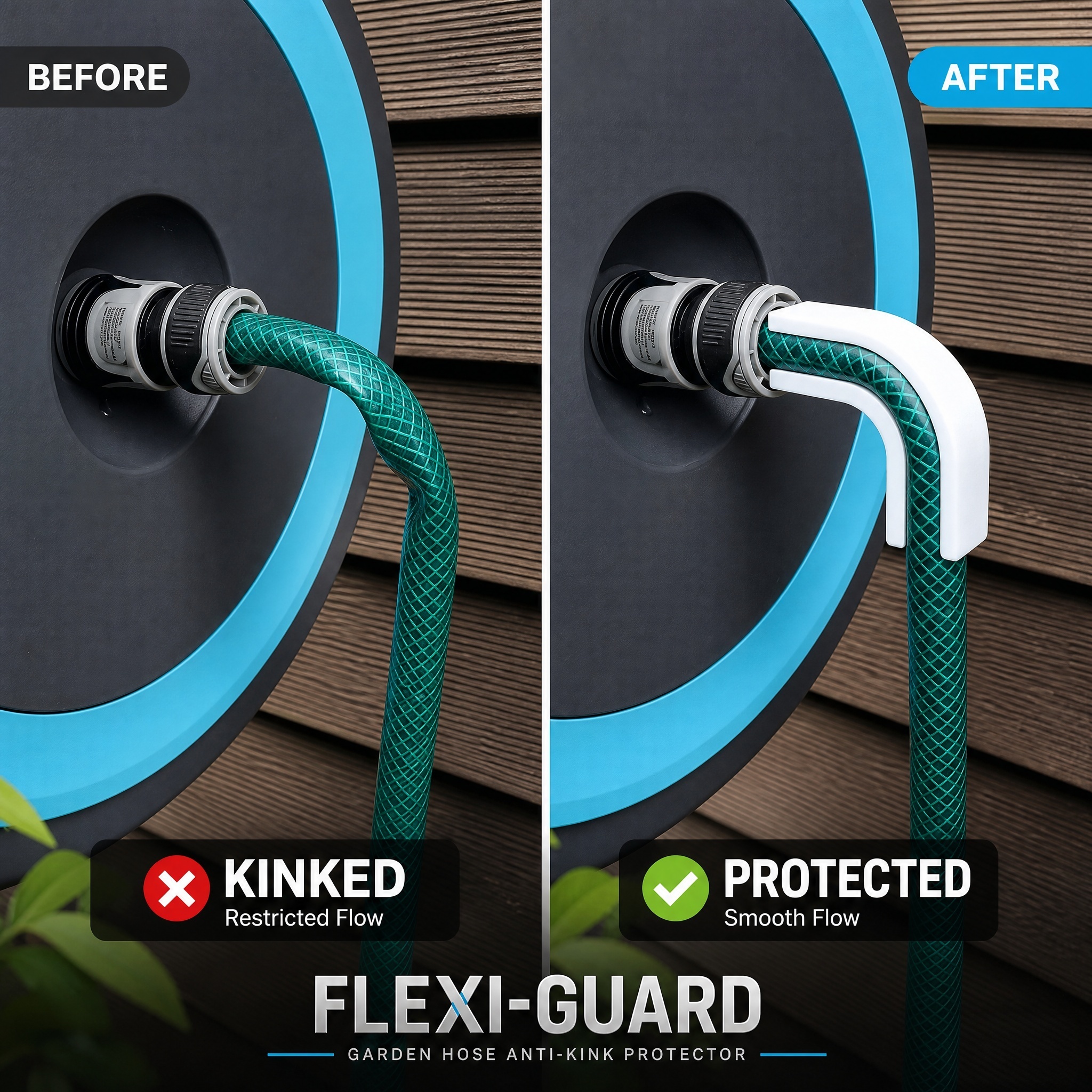 TEMU 1-pack 1/2 Inch Garden Hose Protector, Easy-to-install Detachable Elbow Pipe Guard, 3d-printed Pipe Protective Tool, Outdoor Hose Reel Accessory