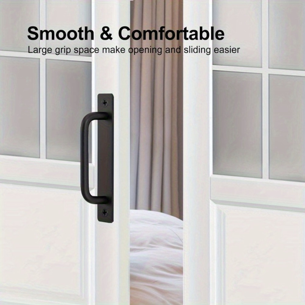 

A Set Of 2aluminum Cabinet Door Handles With 4 Screws, Rust And Resistant, Black Sliding Wall Cabinet Handles With Rear - Home And Commercial Use!