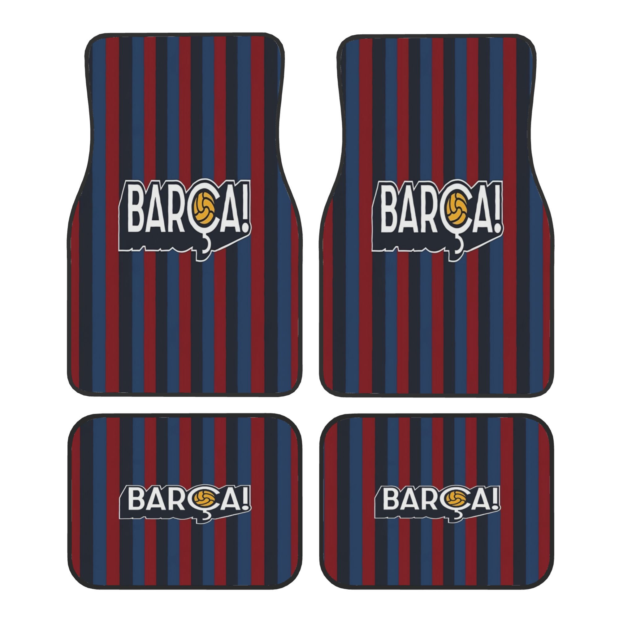 TEMU Barca Set Of Car Floor Mats, Vehicle Interior Mats, Design Mats, Longlasting Vehicle Mats, Mats, Vehicle Owners, Car Enthusiasts