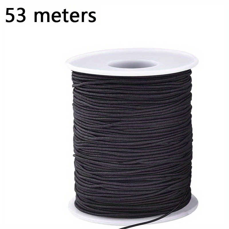 TEMU Elastic Cord For Bracelets, A 1mm Strong Elastic Thread For Jewelry Making, Necklaces, And Black And White Beading