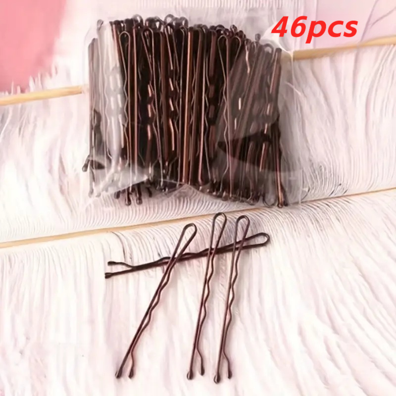 TEMU 46/96/196 piezas de horquillas de una sola , adiciones de moda para el cabello, fijación de peinados modernos, diseño elegante de horquilla