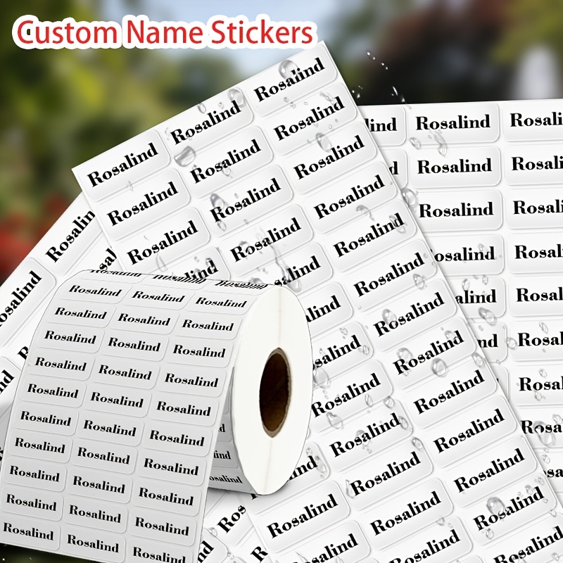 TEMU Personalized Text Custom Transparent Name Stickers, Name Tags, School Supplies For Each Student, Precious Creation For Office Equipment, Back To