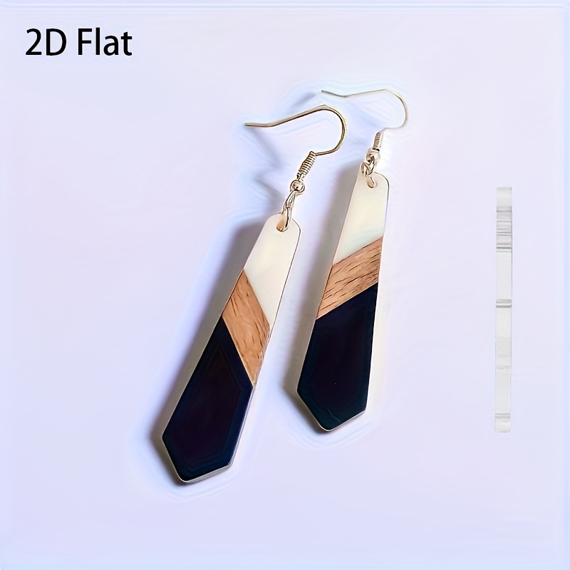 Women's Geometric Minimalist Color-Block Long Pendant Earrings