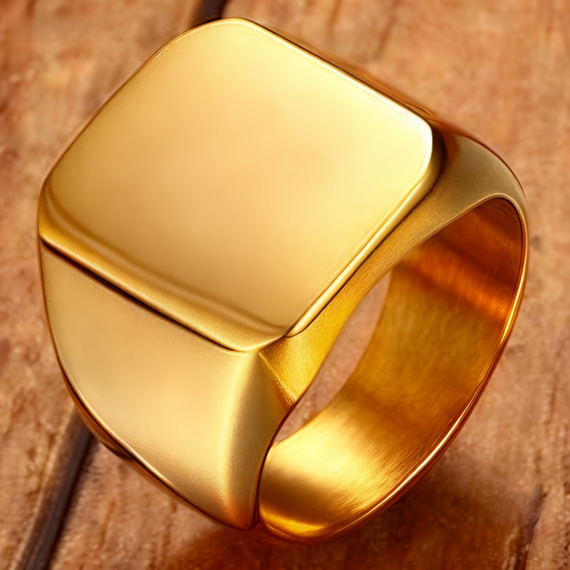 TEMU Wide Ring For Women Men Party Banquet Daily Casual Fashion Metallic Jewelry