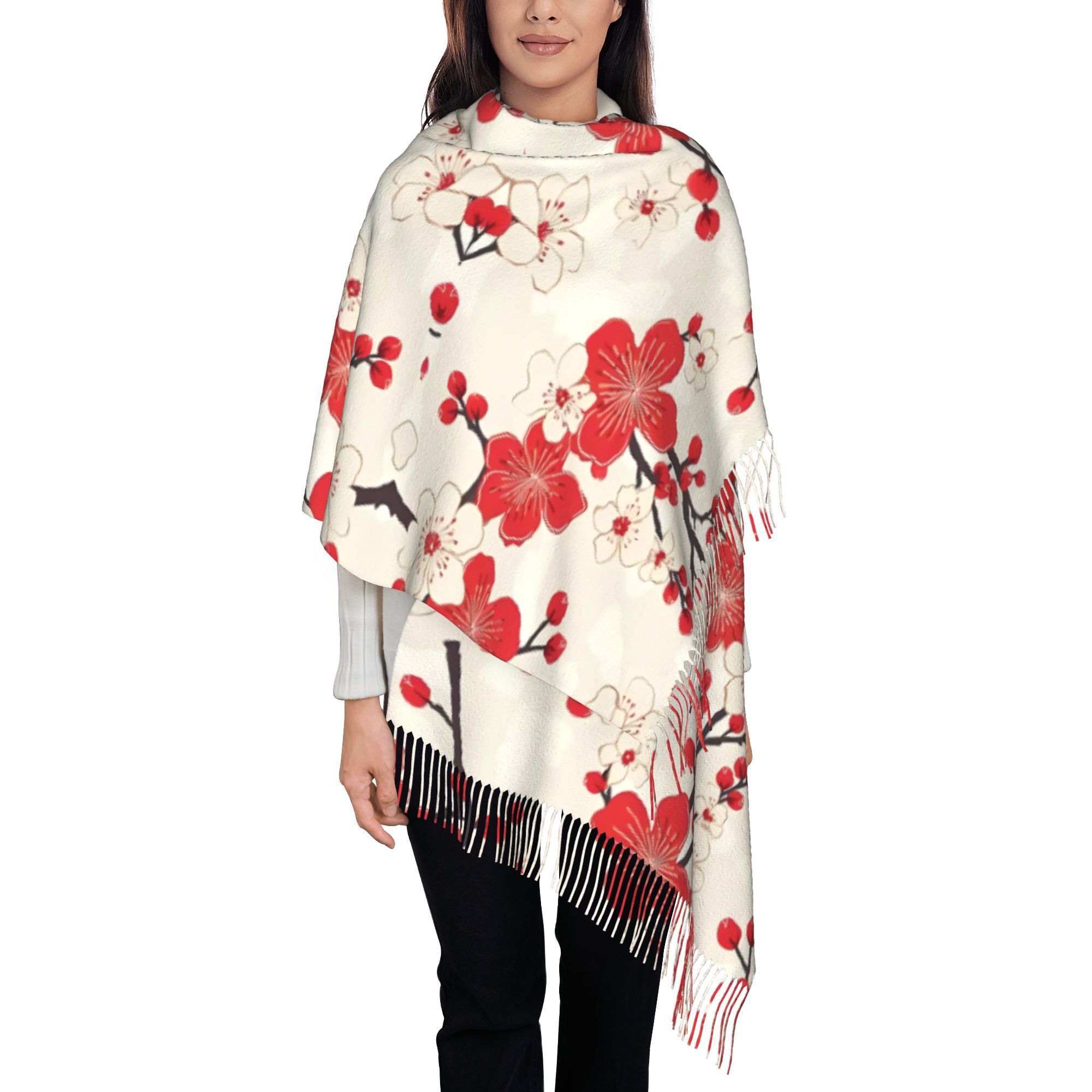       de     | bufanda unisex de franela con borlas de moda para otoño e invierno, ideal para senderismo  , running, ciclismo, viajes |  , patrones brillantes, resistente al viento y  