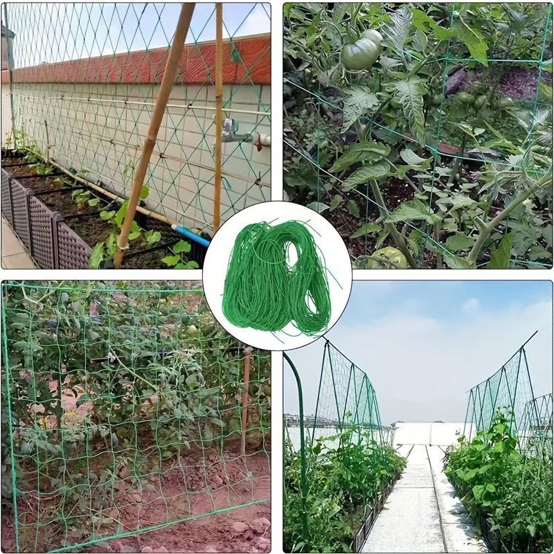 2 vnt. Stiprios PVC Sodo Tinkleliai – Tvirtas Atrama Laipiojantiems Augalams ir Daržovėms, Lengvas Montavimas, Atsparūs Orai, Kvadratinio Tinklelio Dizainas, Suteikiantis Stabilumą, Tinklinis Laipiojantiems Augalams