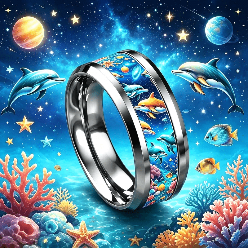 3pcs Ocean Animal Series Rings for Teenagers