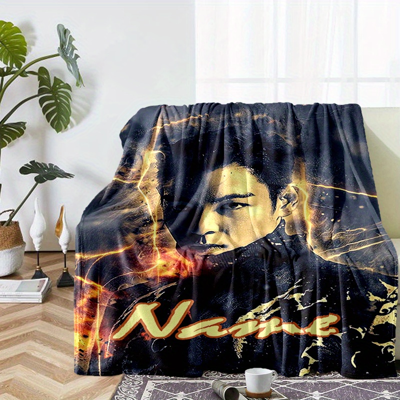 

Customizable Lightweight Blanket - Soft, Warm & Flannel Throw For Bed, Sofa, Camping & Travel - Perfect Gift For Fans, Korean Group , Party Decorations, Christmas Gifts