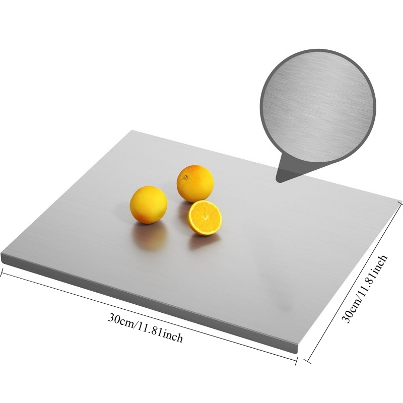 TEMU Planche à pâtisserie 1 pièce en acier inoxydable, grande surface de pétrissage, pour raviolis, de pâte, étalage de feuilles, fabrication de