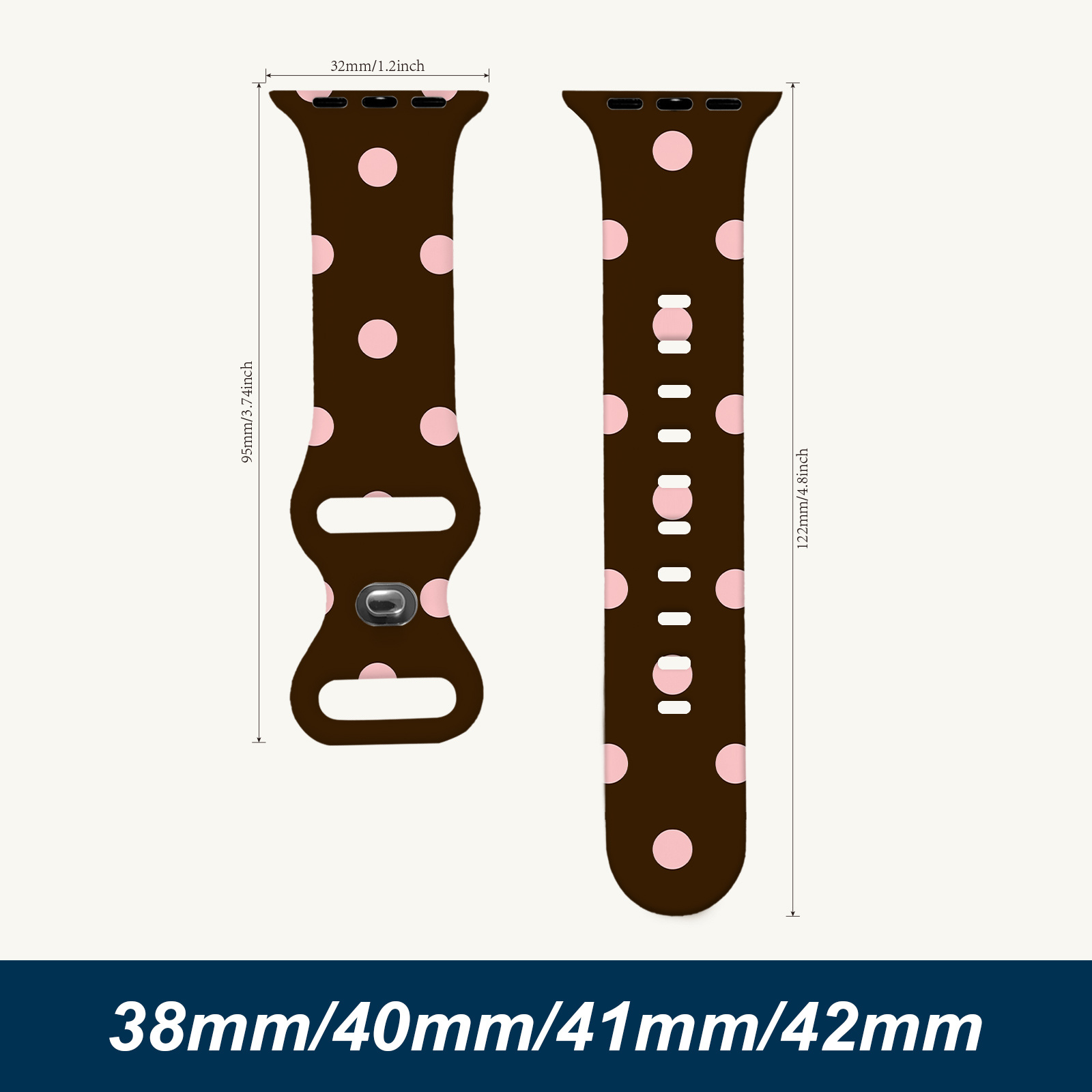 TEMU For Watch Series1/2/3/4/5/6/7/8/9/10/11/ultra/se 38mm 40mm 41mm 42mm 44mm 45mm 49mm Adjustable Easy To Clean Printed Non-fading Family Beach