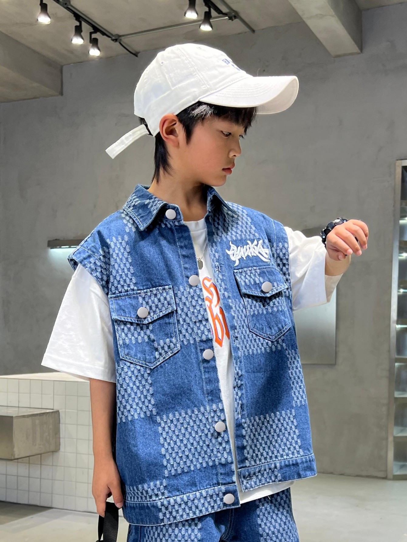 cool fashionable denim shirt kids Temu Saudi Arabia