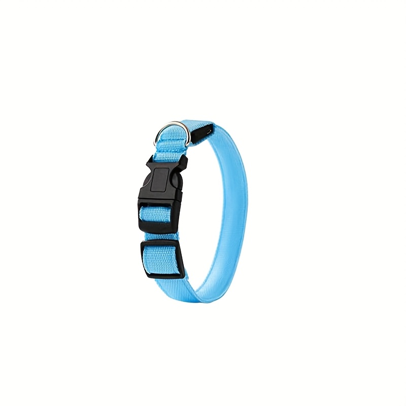 TEMU 1pc Usb Charging Led Dog Collar Light - White, Orange, Pink, Blue, Adjustable Comfortable Soft Material, Suitable For Medium And Large-sized