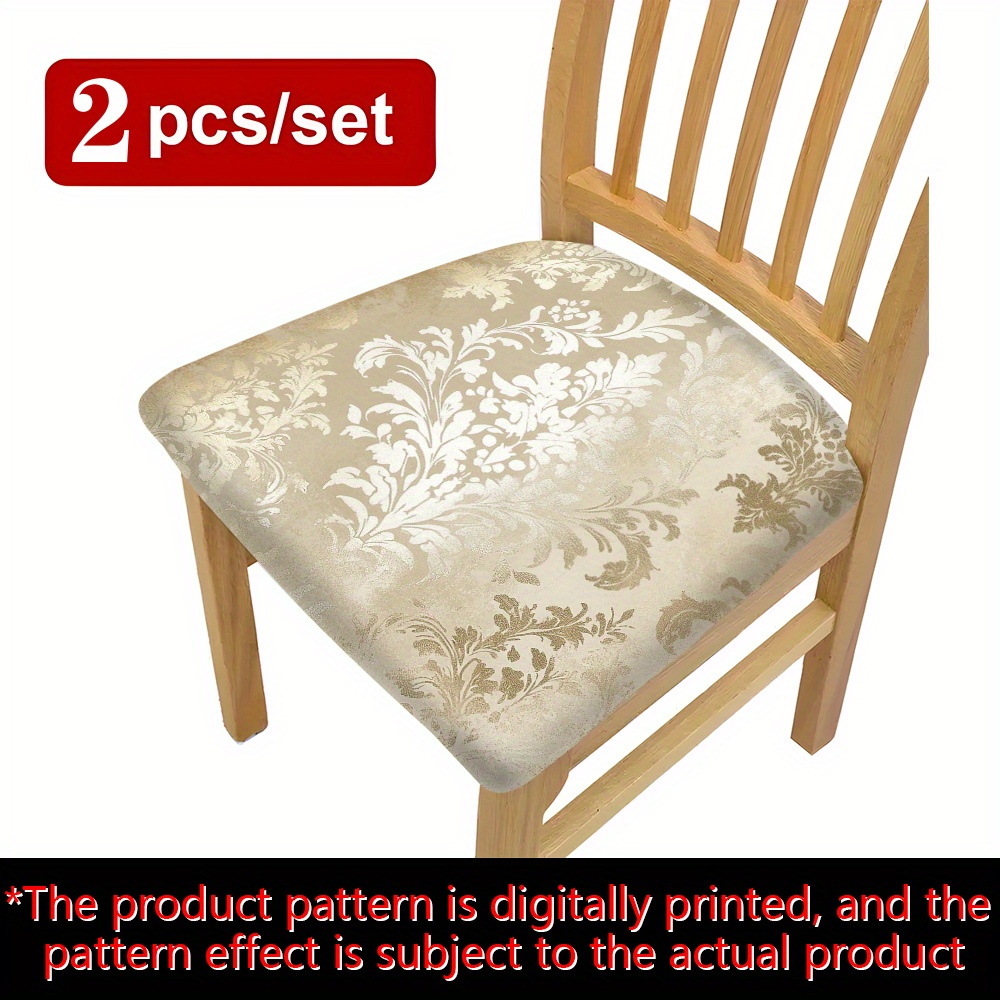 TEMU 2/4/6pcs, Housse de coussin de luxe léger avec motif texturé vintage, et premium, Amovible et lavable, Protection durable pour siège de chaise,
