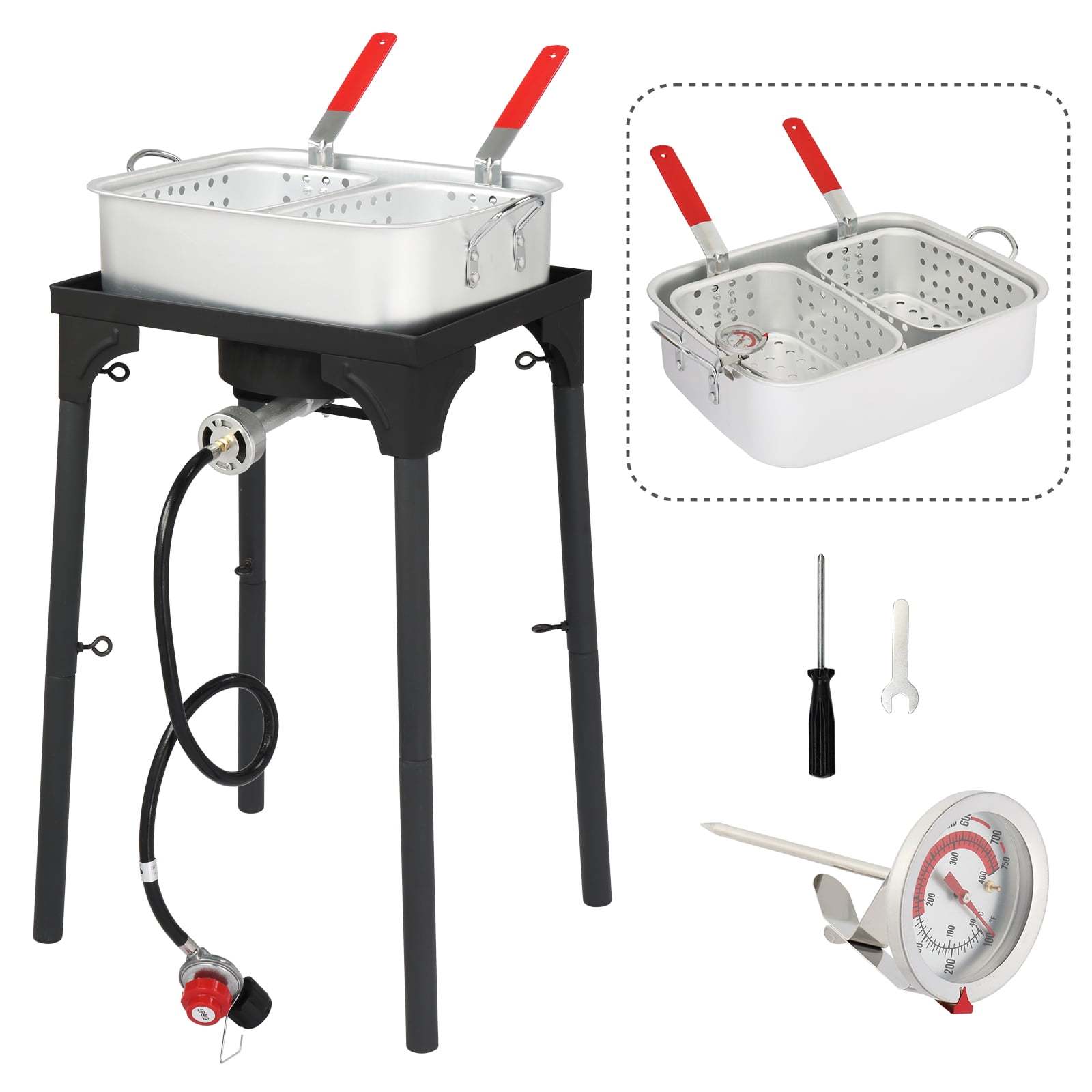 TEMU 18qt Propane Fryer Kit Turkey Fryer Fish Fryer Outdoor Propane Boil Pot