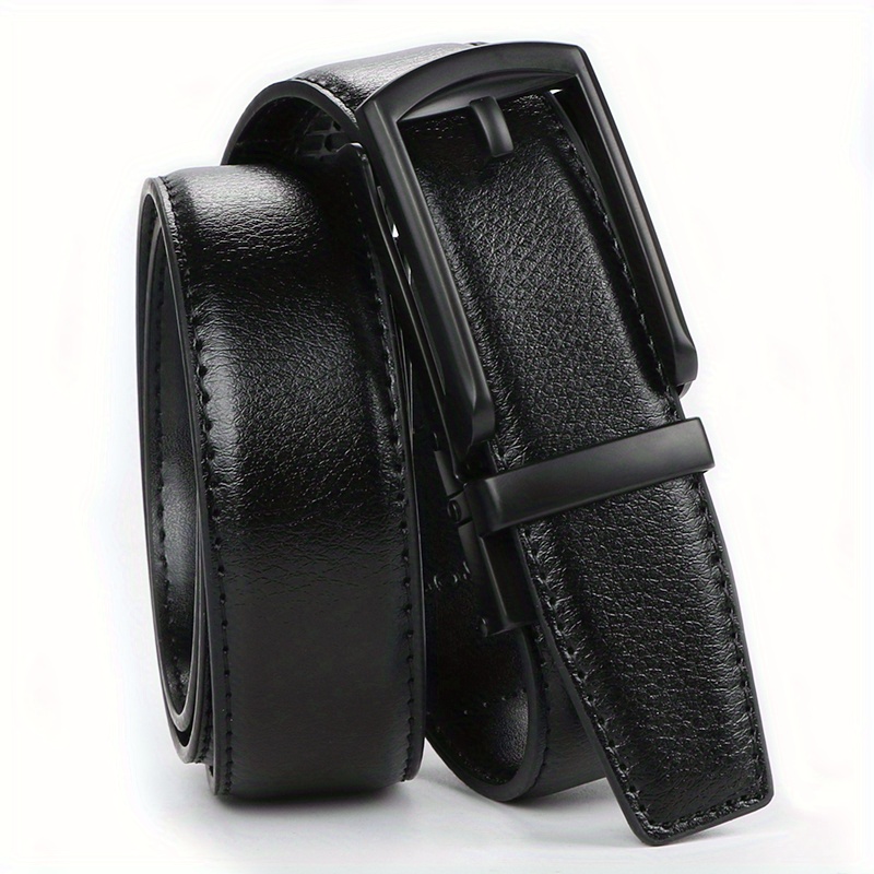 Second Layer Cowhide Ratchet Belt for Men, Adjustable Design