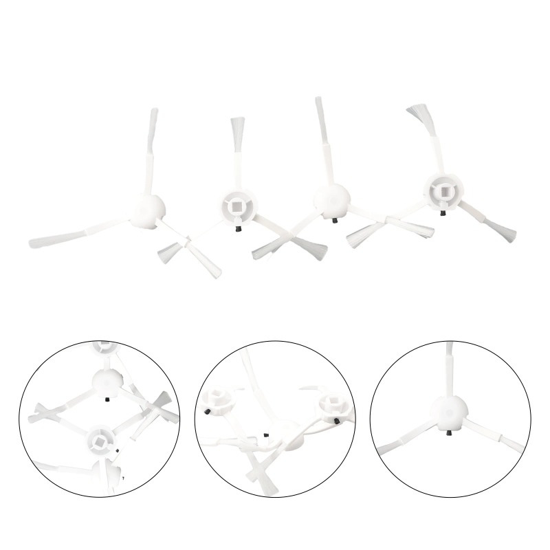 4pcs plastic side brushes compatible with s10 s12 b106gl robot vacuum cleaner floor attachment for home cleaning details 6