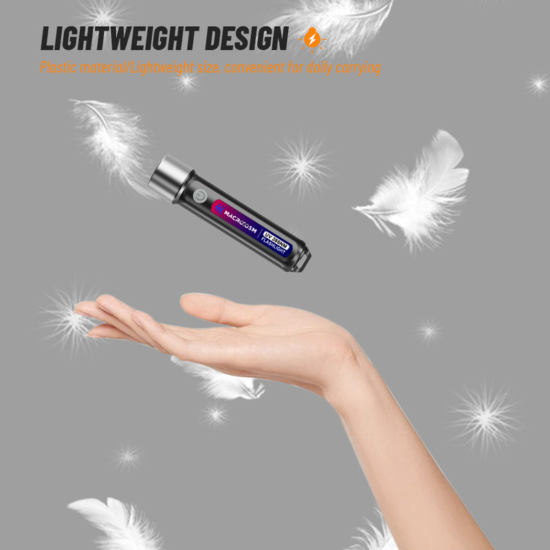 2pcs 395nm UV LED Flashlights - USB Rechargeable, High-Power for Urine & Scorpion Detection, Resin Curing, Pet Stain Removal, Camping & Fishing, Hotel Inspection, Nail Lamp, Portable