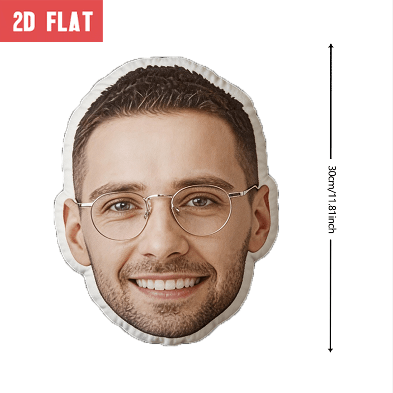TEMU Almohada personalizada con foto y cara "" - Cojín grande con foto personalizada para sofá cama, almohada decorativa con tu propia imagen o