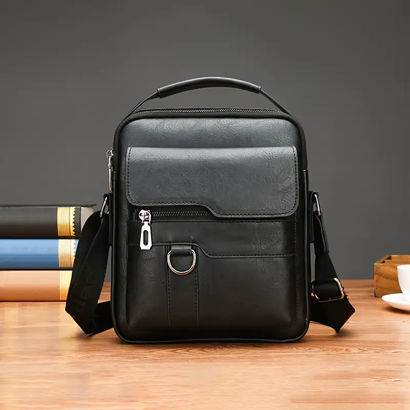 a single shoulder crossbody bag for men women with long wallet and short wallet integrating business leisure and commuting support details 12
