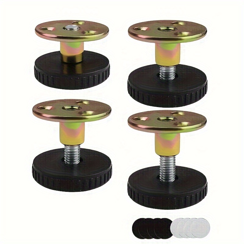 E-shop 4/8/12 Verstellbare Möbelbeine, 27-40 mm Höhenverstellung - Kohlenstoffstahl ABS-Kunststoff, geeignet für Stuhl, Tisch, Schrank Sofa - Schraub-