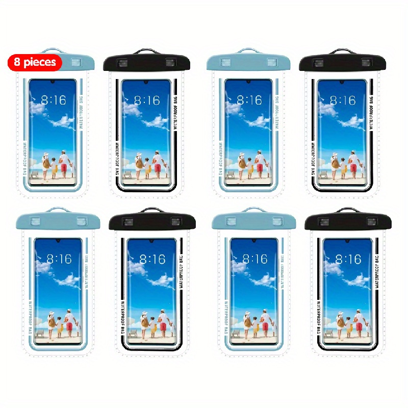 2/4/6/8pcs Waterproof Phone Pouch For IPhone 16/15/14/13/12/11/X/XR/ Xs/7/8/Plus/Pro/Pro Max, Touchscreen Dry Bag For Swimming, Beach& Surf With Anti-Slip Lanyard