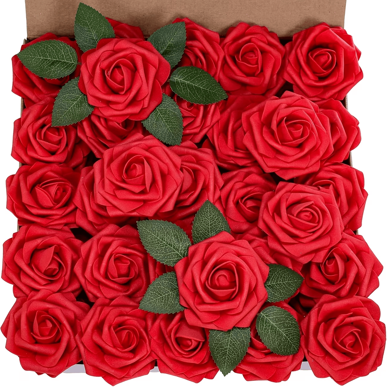 TEMU 30 pezzi - 28 rose artificiali in schiuma con + , fiori in schiuma Real Touch per bouquet da sposa fai da te, regali nuziali, decorazioni per