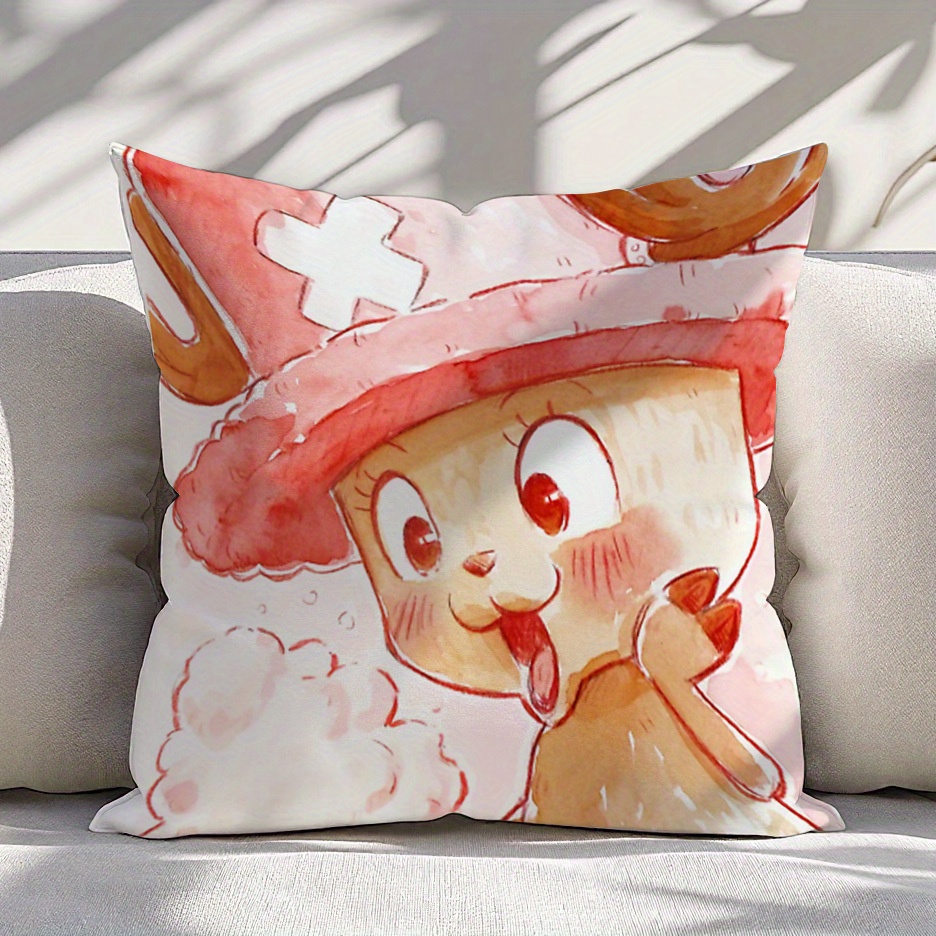 E-shop 1 Stück Niedliches Rentier-Aquarell-Kissenbezug – Doppelseitig bedruckt, moderner weicher Polyester-Bezug mit Reißverschluss, 16"/18"/20"