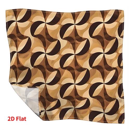 1pc printed handkerchief beige brown for men printed lightweight polyester bandana for outdoor and casual wear