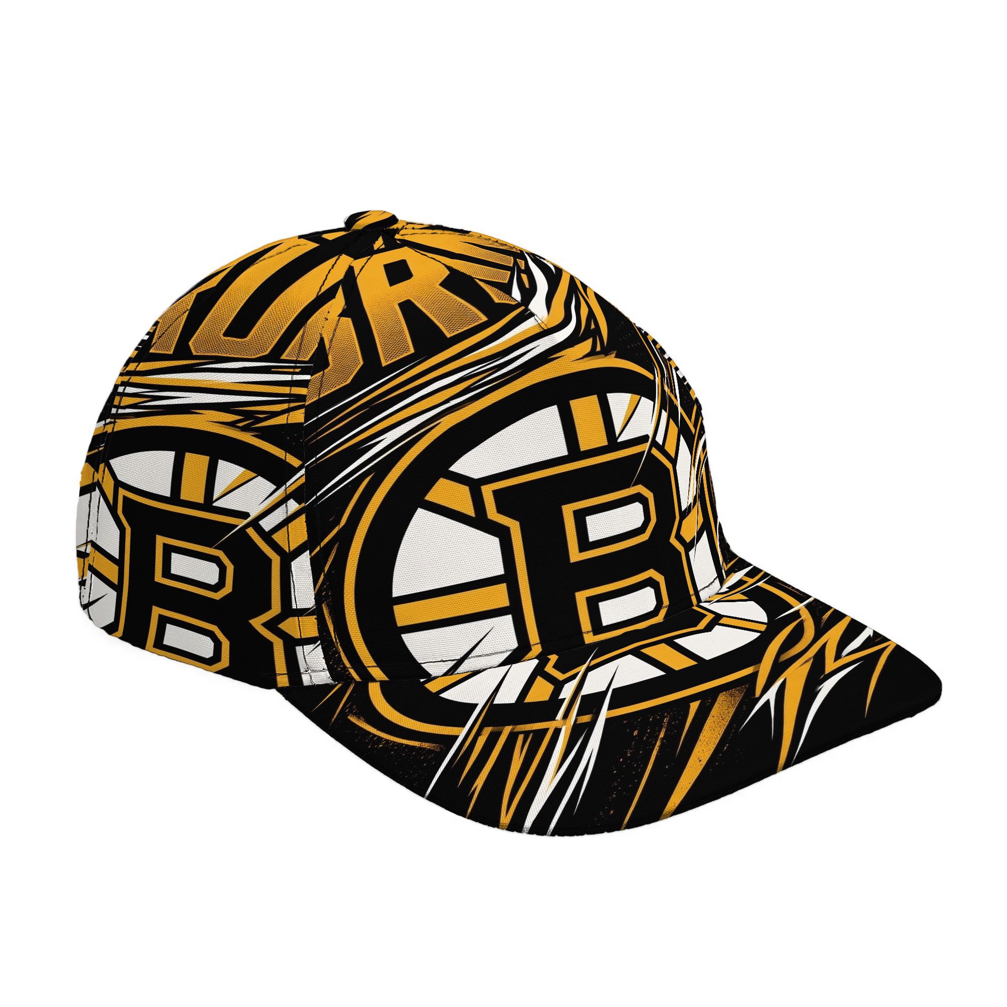 TEMU Casquette de baseball noire avec logo Bruins, chapeau de papa pour course air