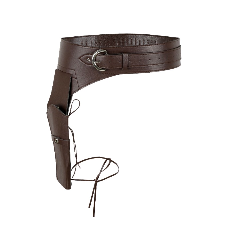 TEMU Men's Medieval Pu Faux Leather Belt With Knife Sheath, Warrior Cowboy Waist Accessory, Suitable For Larp, Halloween, Western-themed Parties,