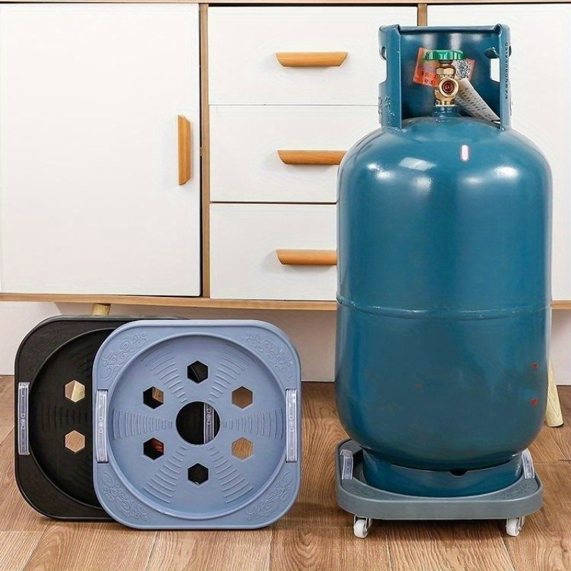   multi functional base multi functional storage rack mobile storage bracket practical rack with built in parallel wheels heavy duty mobile bracket suitable for   cylinders plant pots and gas canisters multi functional