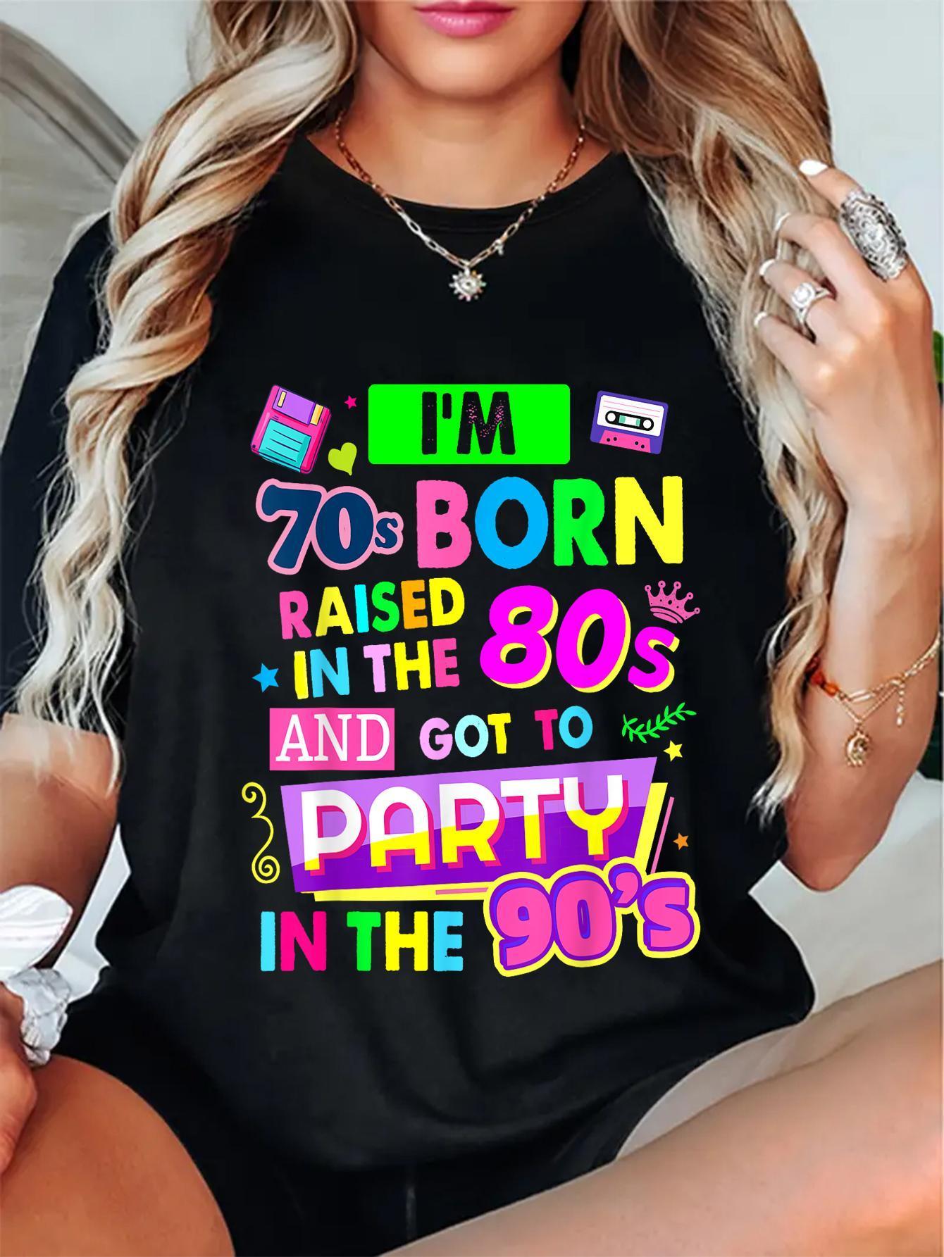 90 for women rave outfit 90s festival costume t-shirt casual