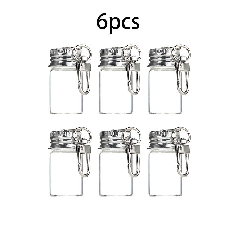 TEMU Transparent Mini Glass Bottles With Pendants, Wishing Drift Bottle Keychains, Craft Additions, Bag Decoration Pendants, Birthday, Holiday, Party