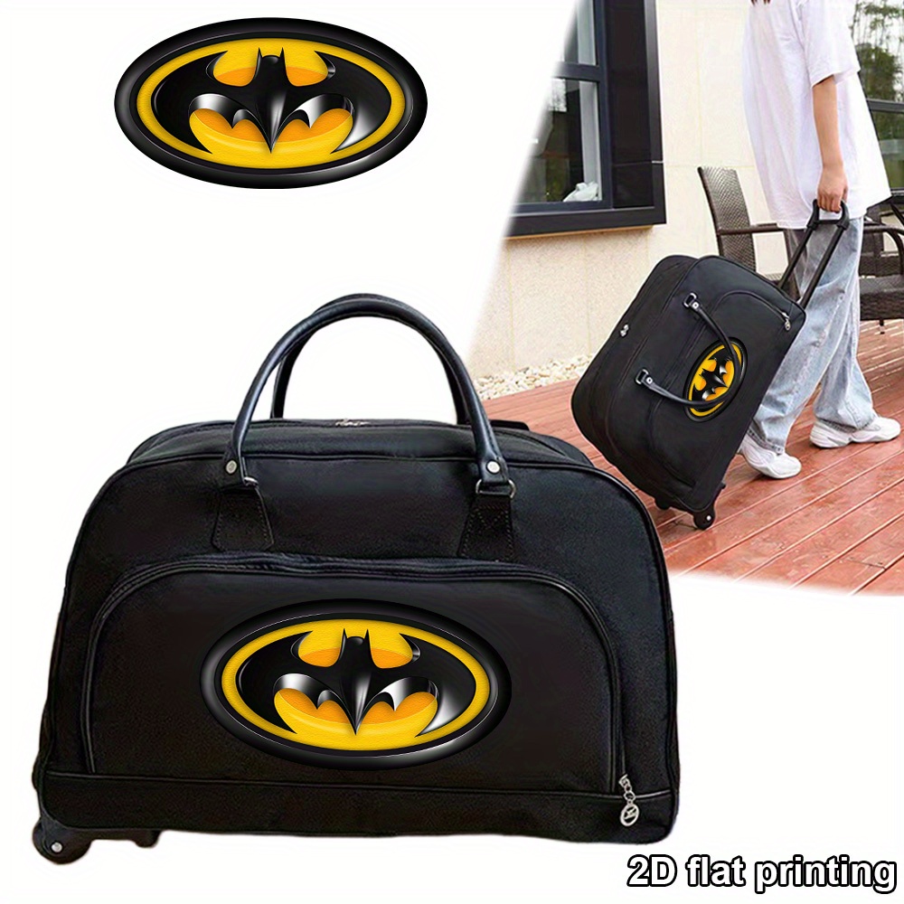 TEMU 1pc Batman Trolley Cases, Suitcases, Cartoon Print Designs, Modern Suitcases With Wheels | Large-capacity Zipper Suitcases, Large-capacity