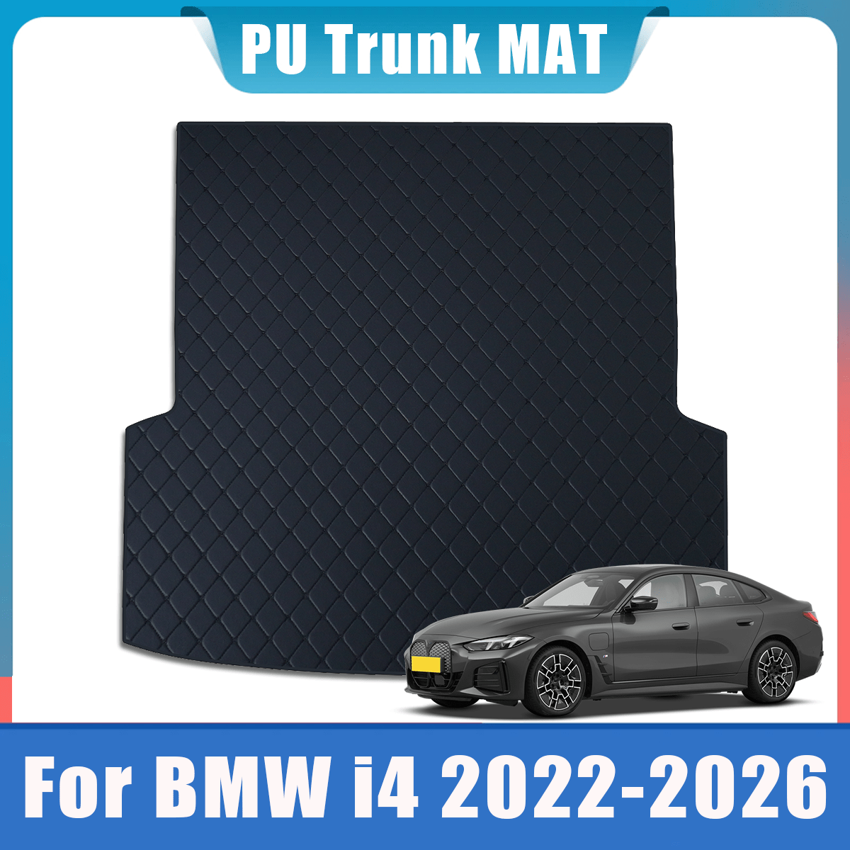 TEMU Car Trunk Floor Liner For I4 2022-2026, Pu Cargo Mat, Remove & Clean, Car Interior Protector
