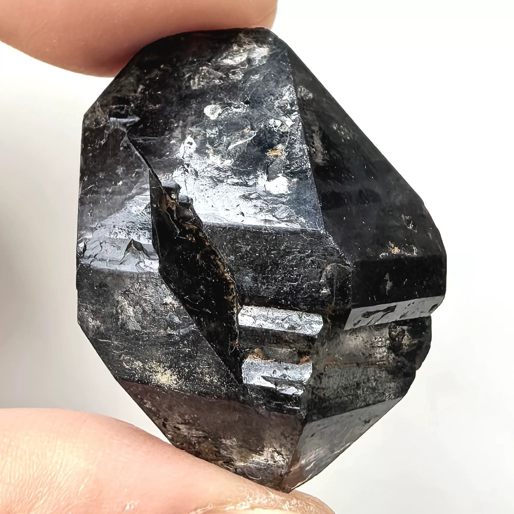 TEMU Natural Pakistan Black Diamond Double Terminated Irregular Crystal, Crystal Stone, Mineral Specimen, Educational Specimen, Classroom Observation