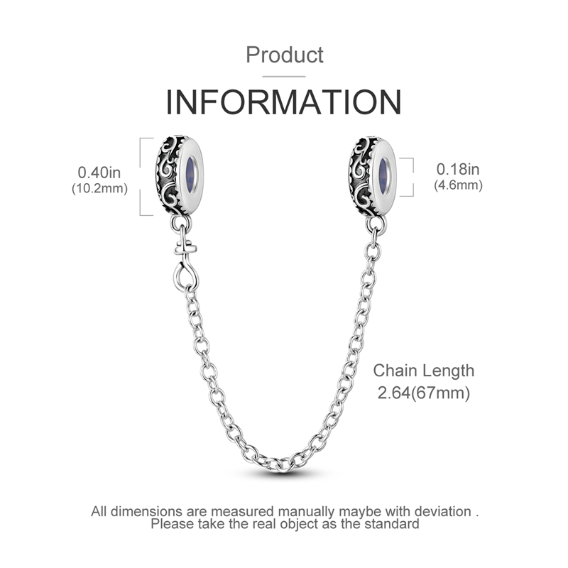 925 Sterling Silvery Scroll Vine Pattern Beaded Charm, Gift for Her
