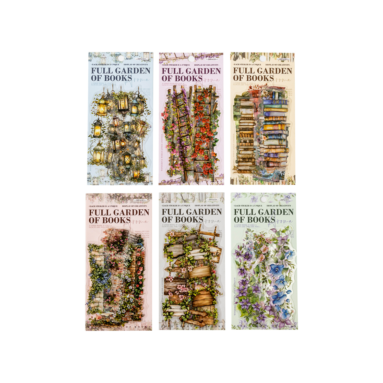 Image of 120 Sheets Of Retro Floral Stickers, Decorative Vine Strip Stickers Made Of Pet, Perfect For , Scrapbooking, And Notebook Collages