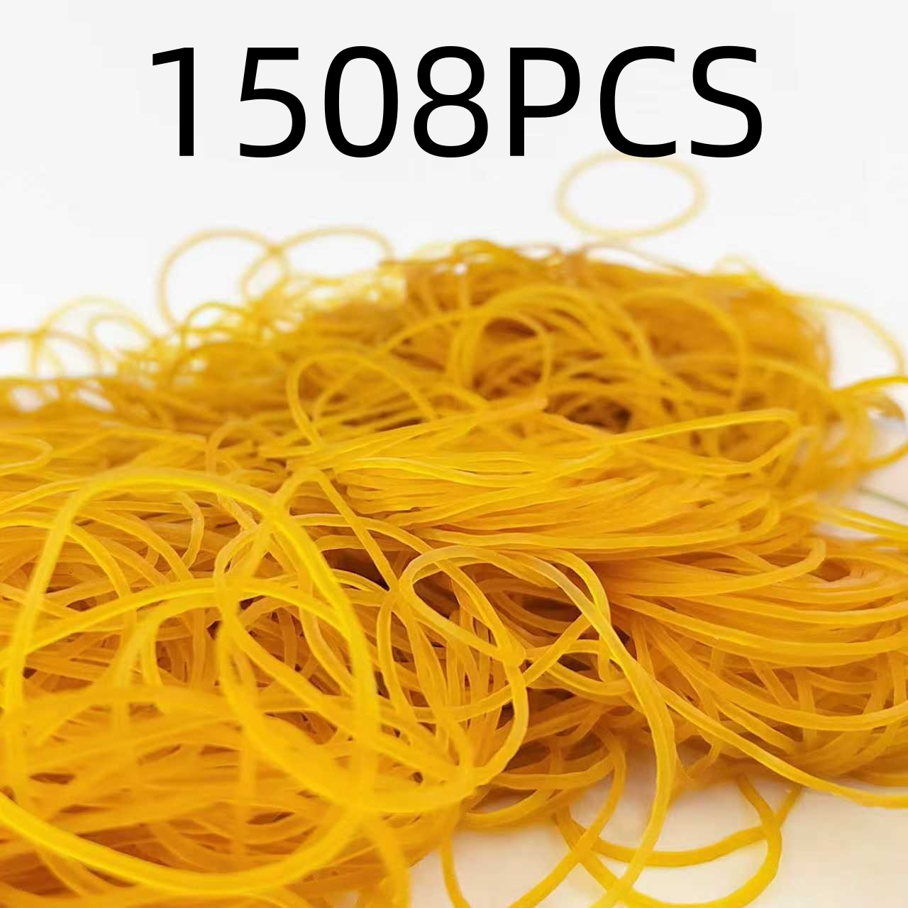 approximately 108 308 1008 1508 2508pcs yellow multi purpose rubber hair bands   elastic 38mm in diameter made of durable natural rubber suitable for   and home use