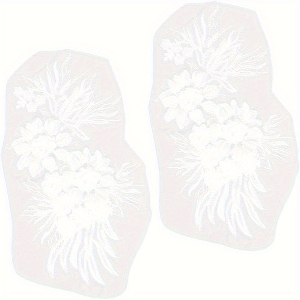 Spitzen-Applikation Als Fake-Kragen Oder Blume – Bestickt, Weiß, Für DIY Kleidung & Deko (ca. 42x30 Cm)