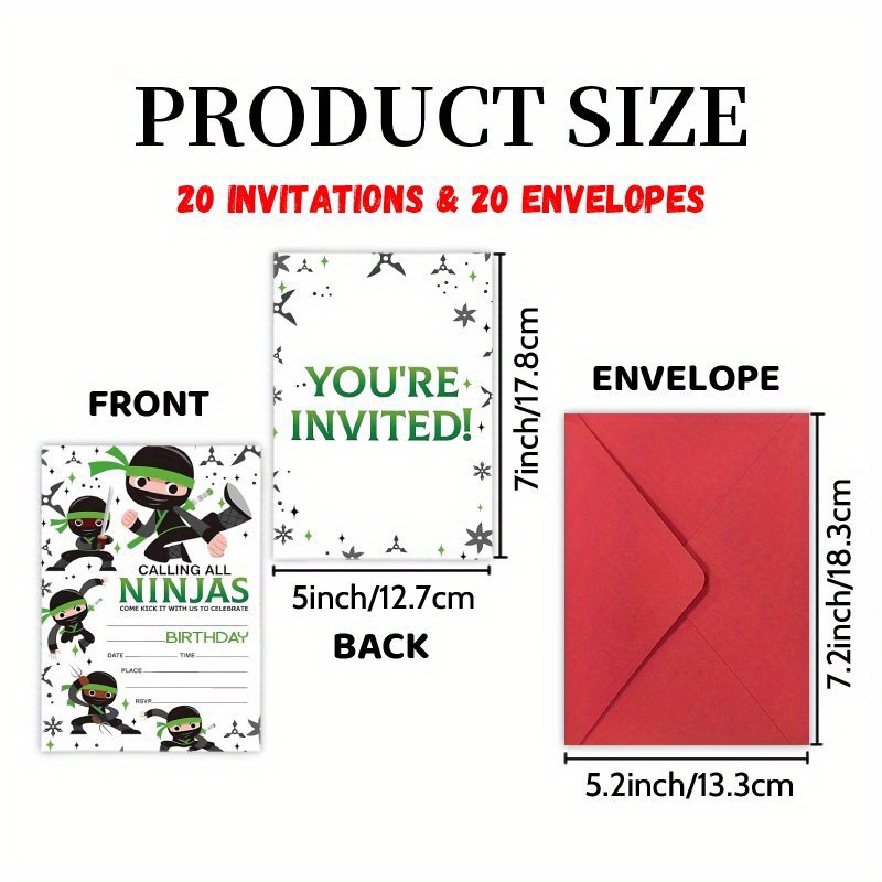 TEMU Invitation Letters With 20 Cards And 20 Envelopes, Themed Around Arts For A Milestone Birthday Celebration. Ideal For Invites For , , Reunions,