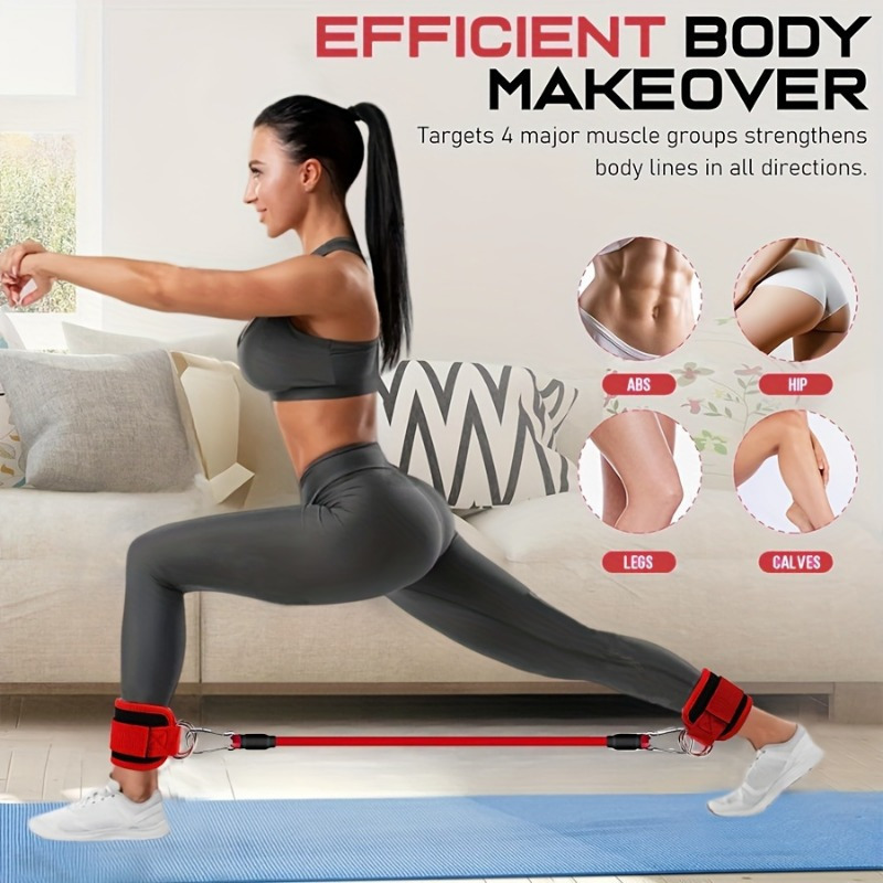 ankle resistance bands, ankle straps with cuffs for exercise, used for leg and hip training